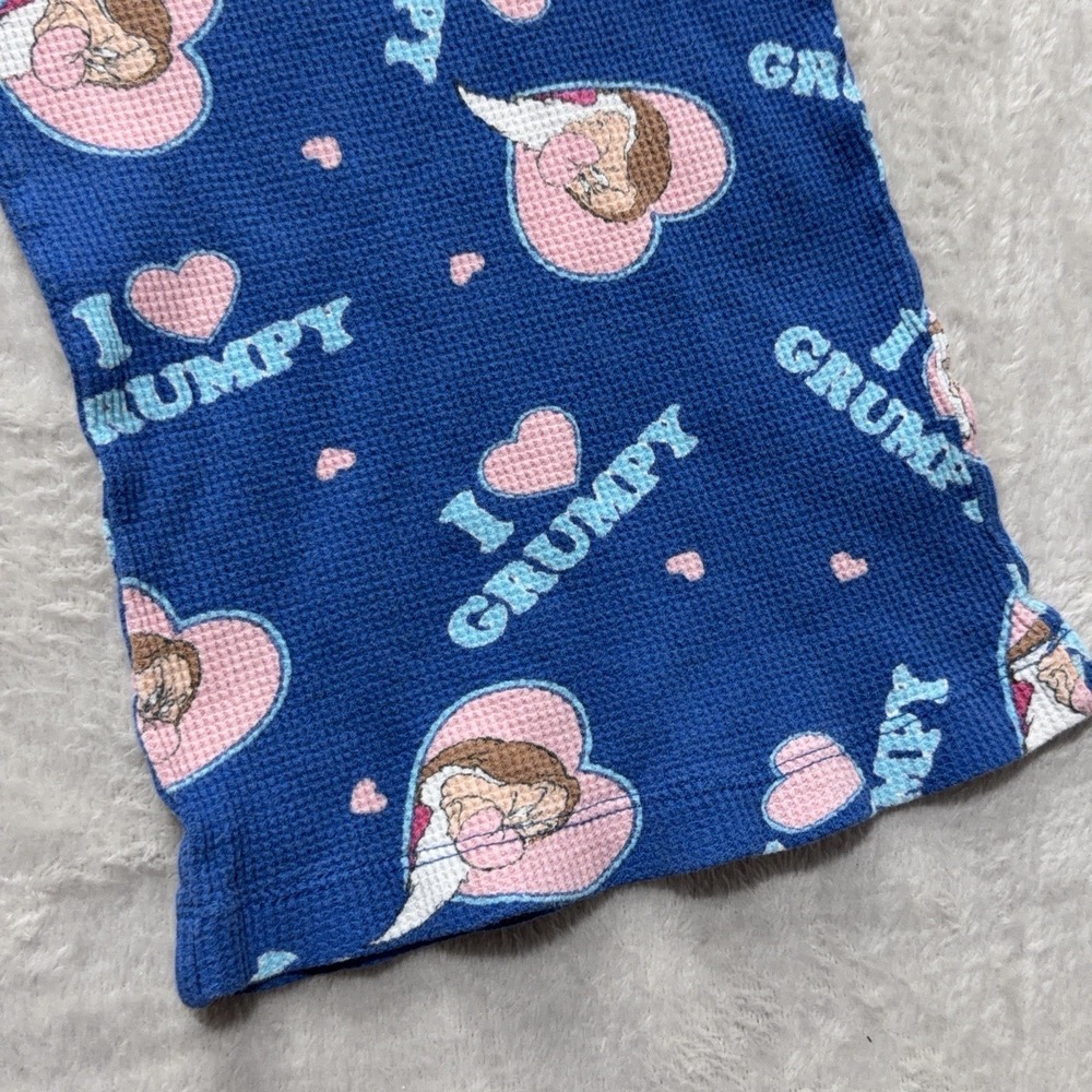 Disney Pajama Lounge Pants Women L Drawstring Snow White Dwarfs Sleepwear Knit - Picture 5 of 11